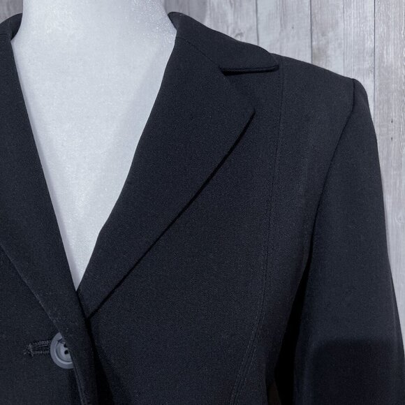 Women's Rafaella Long Sleeve Blazer | Collared | Button | Size 6 | Black | Lined - Picture 7 of 16